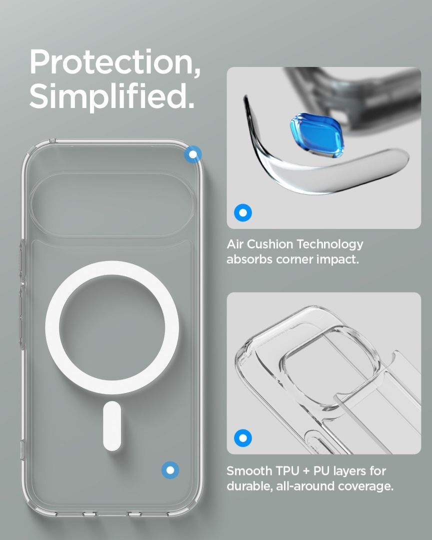 Spigen Ultra Hybrid MagSafe case for Google Pixel 11 Pro Clear White Spigen Ultra Hybrid MagSafe case for Google Pixel 11 Pro Clear White