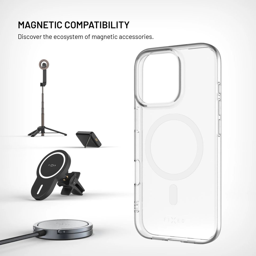 FIXED MagStory AntiUV TPU géltok MagSafe támogatással Samsung Galaxy A16 készülékhez, átlátszó
