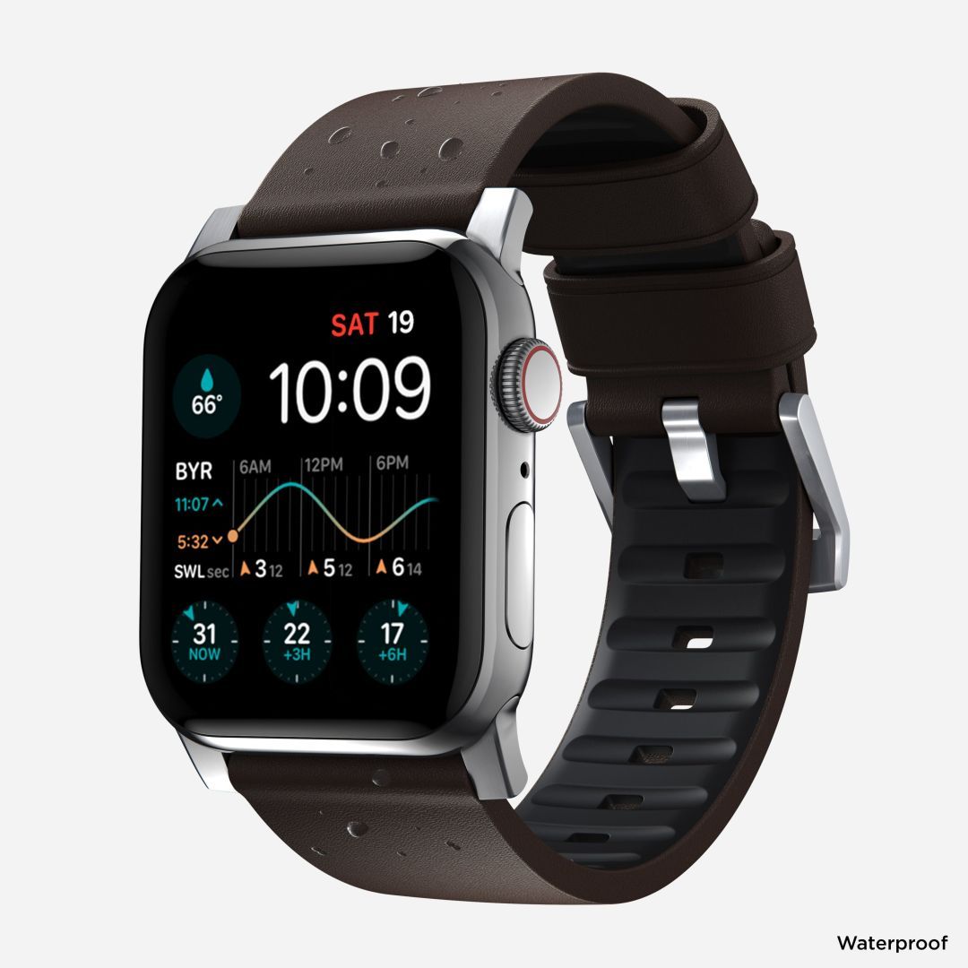 Nomad Active Strap Pro for Apple Watch 49mm/46mm/45mm/44mm/42mm Brown/Silver Nomad Active Strap Pro for Apple Watch 49mm/46mm/45mm/44mm/42mm Brown/Silver