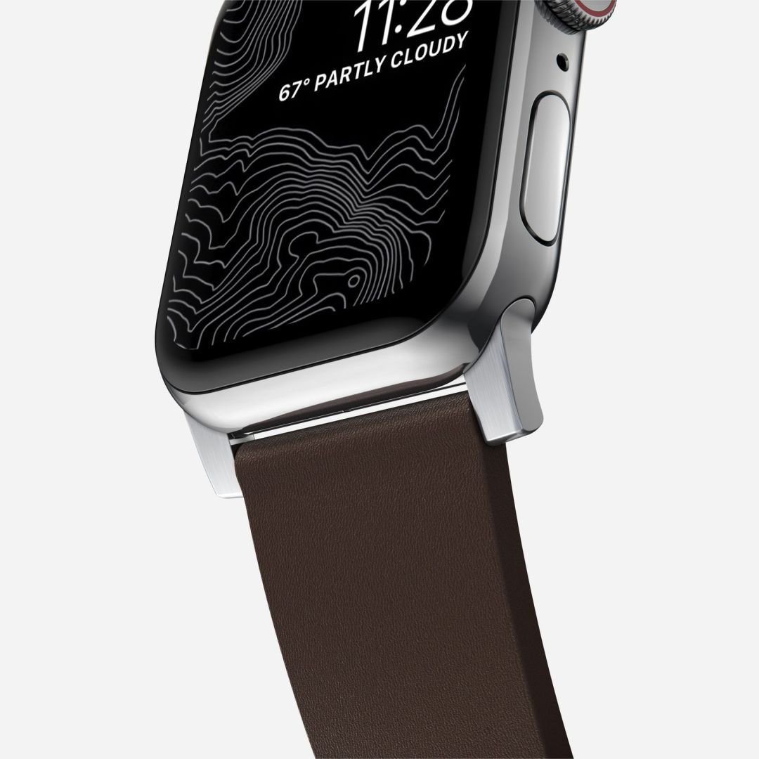 Nomad Active Strap Pro for Apple Watch 49mm/46mm/45mm/44mm/42mm Brown/Silver Nomad Active Strap Pro for Apple Watch 49mm/46mm/45mm/44mm/42mm Brown/Silver