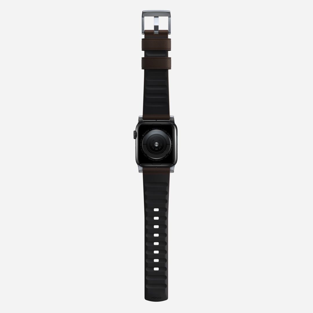 Nomad Active Strap Pro for Apple Watch 49mm/46mm/45mm/44mm/42mm Brown/Silver Nomad Active Strap Pro for Apple Watch 49mm/46mm/45mm/44mm/42mm Brown/Silver