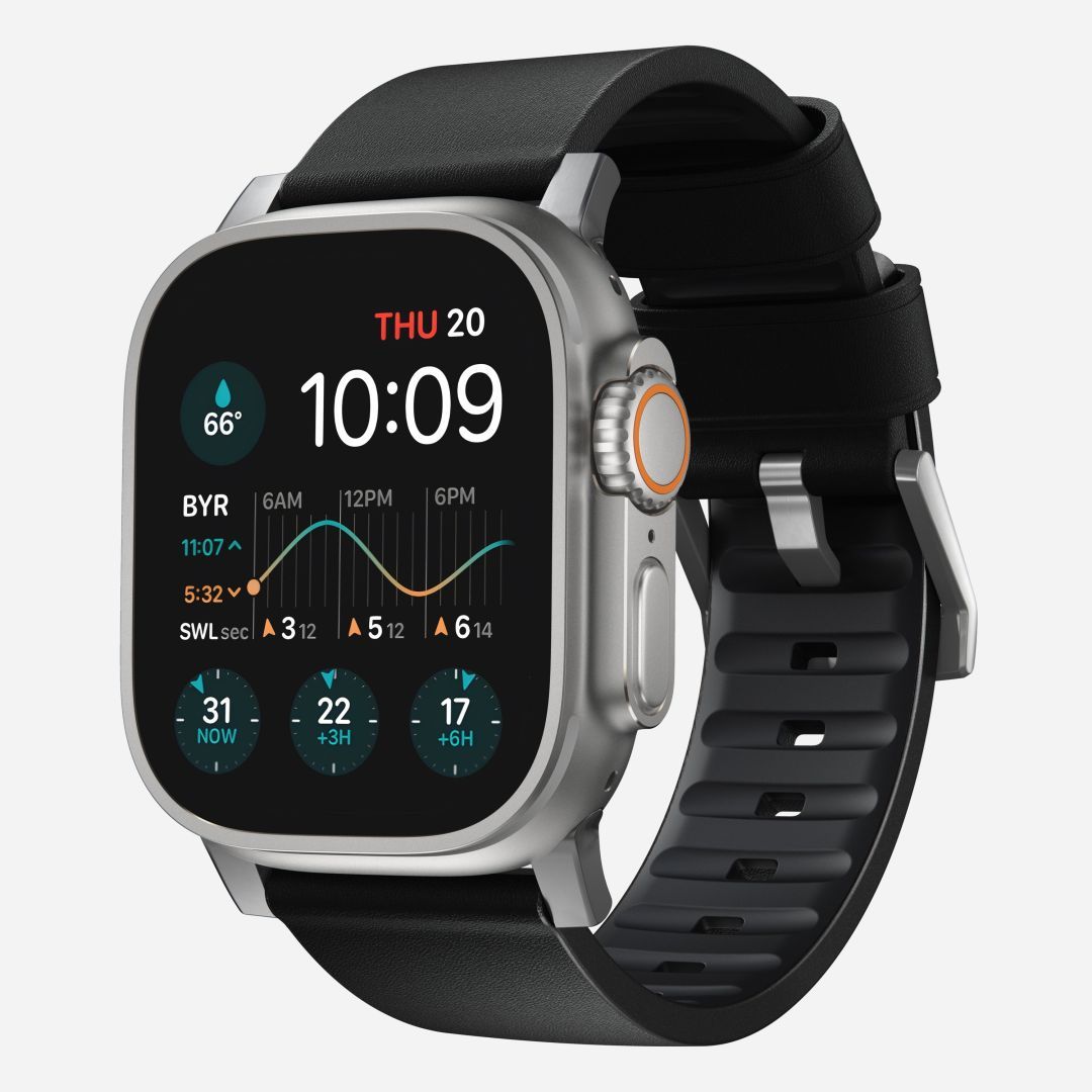 Nomad Active Strap Pro for Apple Watch 49mm/46mm/45mm/44mm/42mm Black/Silver