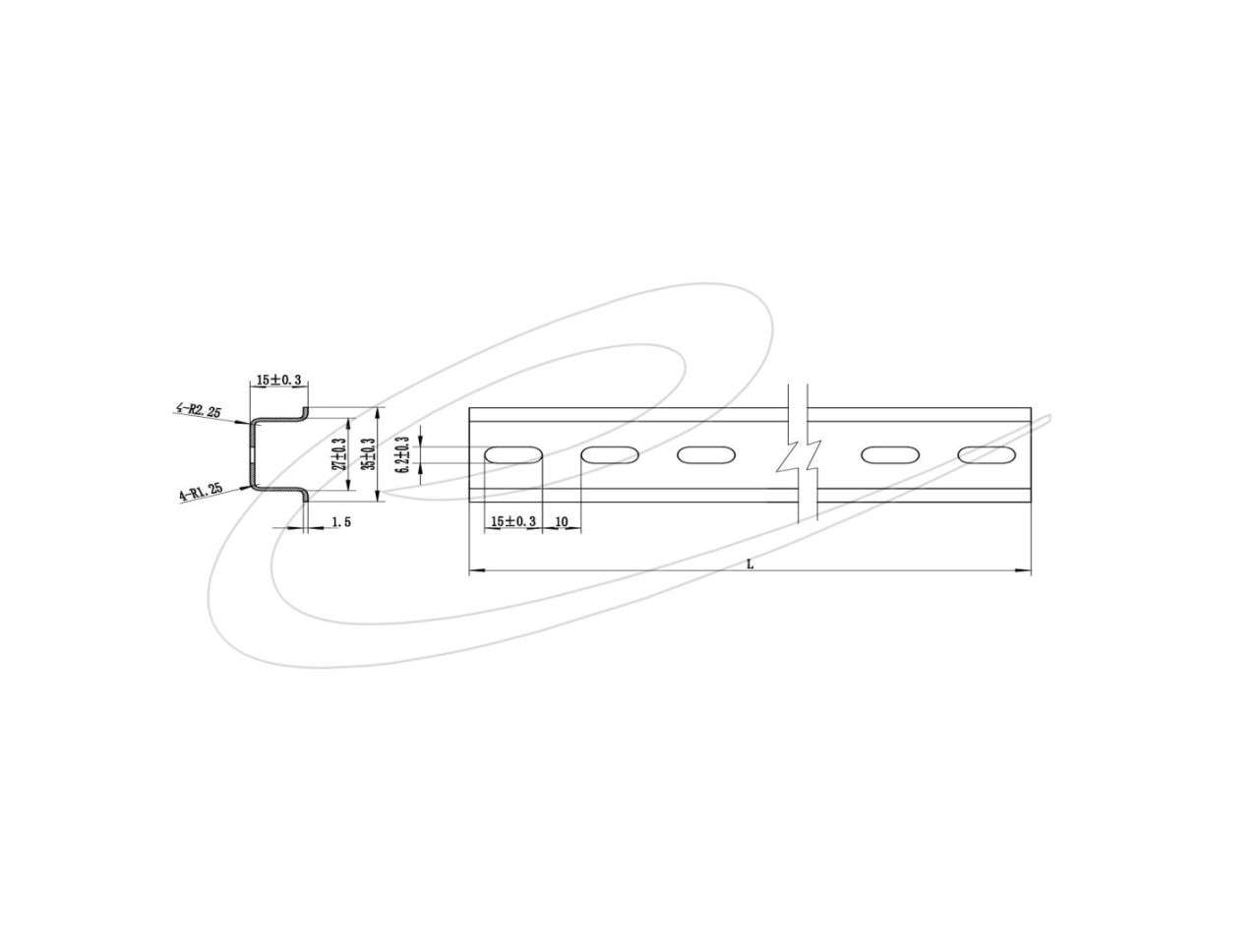 DeLock DIN Rail 35 x 15 mm (100 cm) Steel DeLock DIN Rail 35 x 15 mm (100 cm) Steel