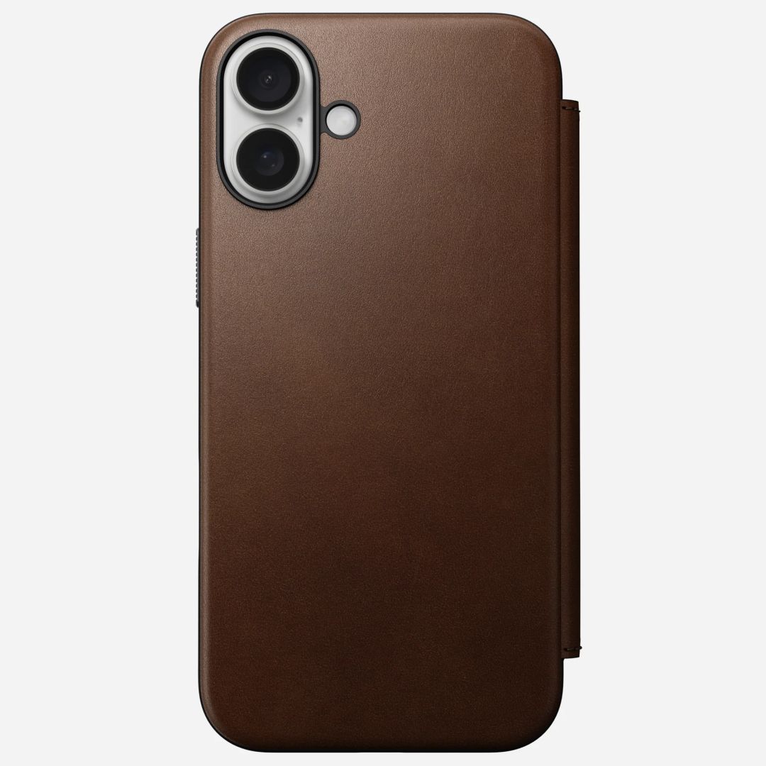 Nomad Modern Leather Folio for iPhone 16 Plus Brown Nomad Modern Leather Folio for iPhone 16 Plus Brown
