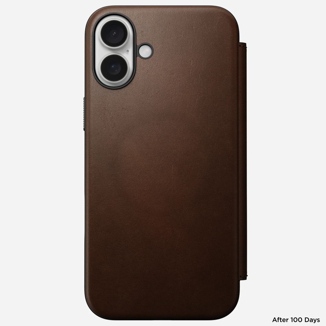 Nomad Modern Leather Folio for iPhone 16 Plus Brown Nomad Modern Leather Folio for iPhone 16 Plus Brown