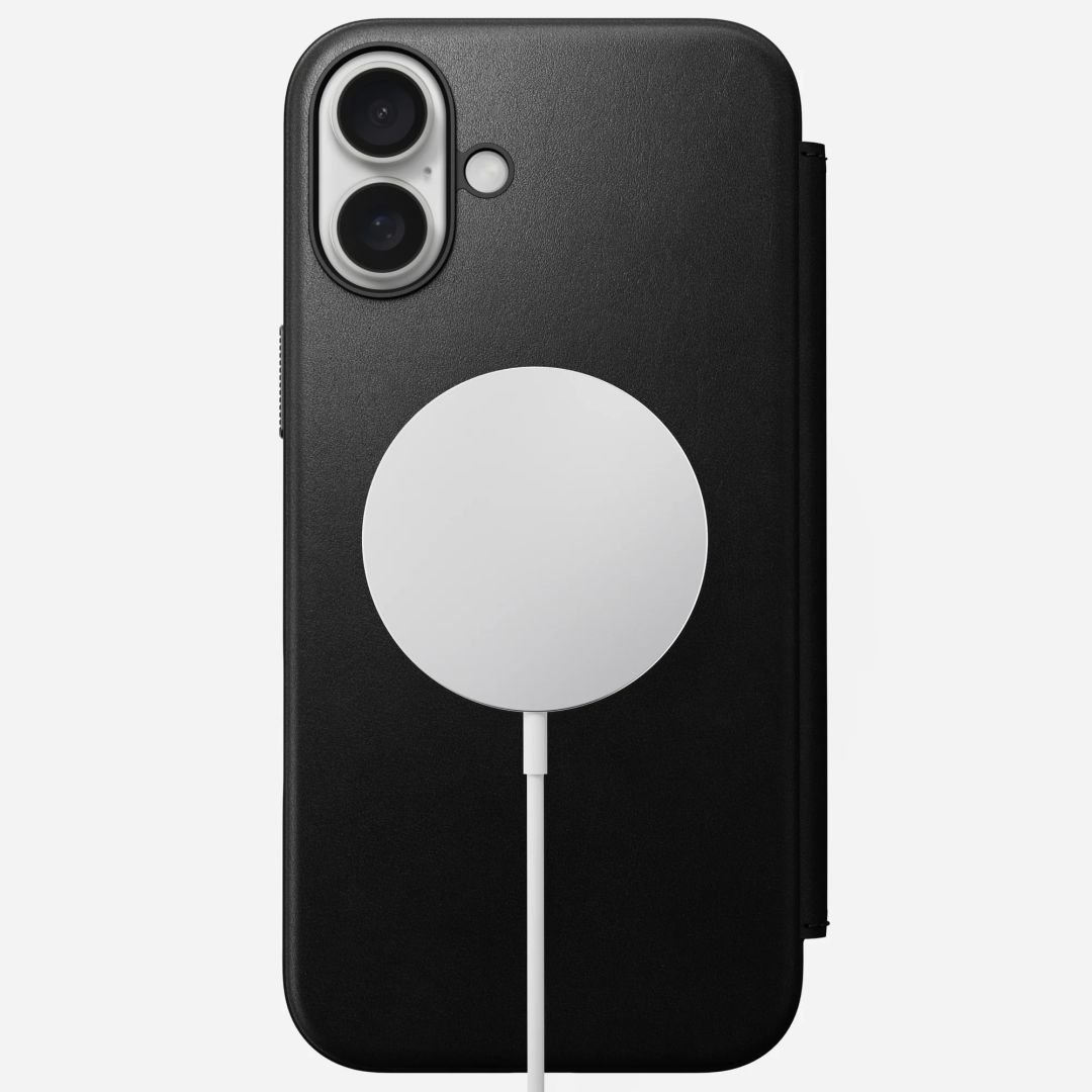 Nomad Modern Leather Folio case for iPhone 16 Plus Black Nomad Modern Leather Folio case for iPhone 16 Plus Black