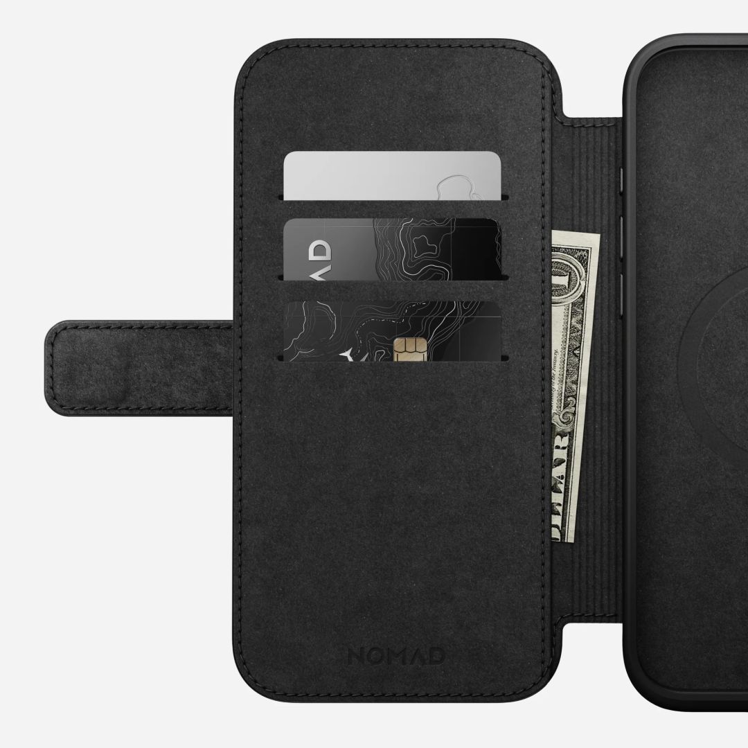 Nomad Modern Leather Folio case for iPhone 16 Plus Black Nomad Modern Leather Folio case for iPhone 16 Plus Black