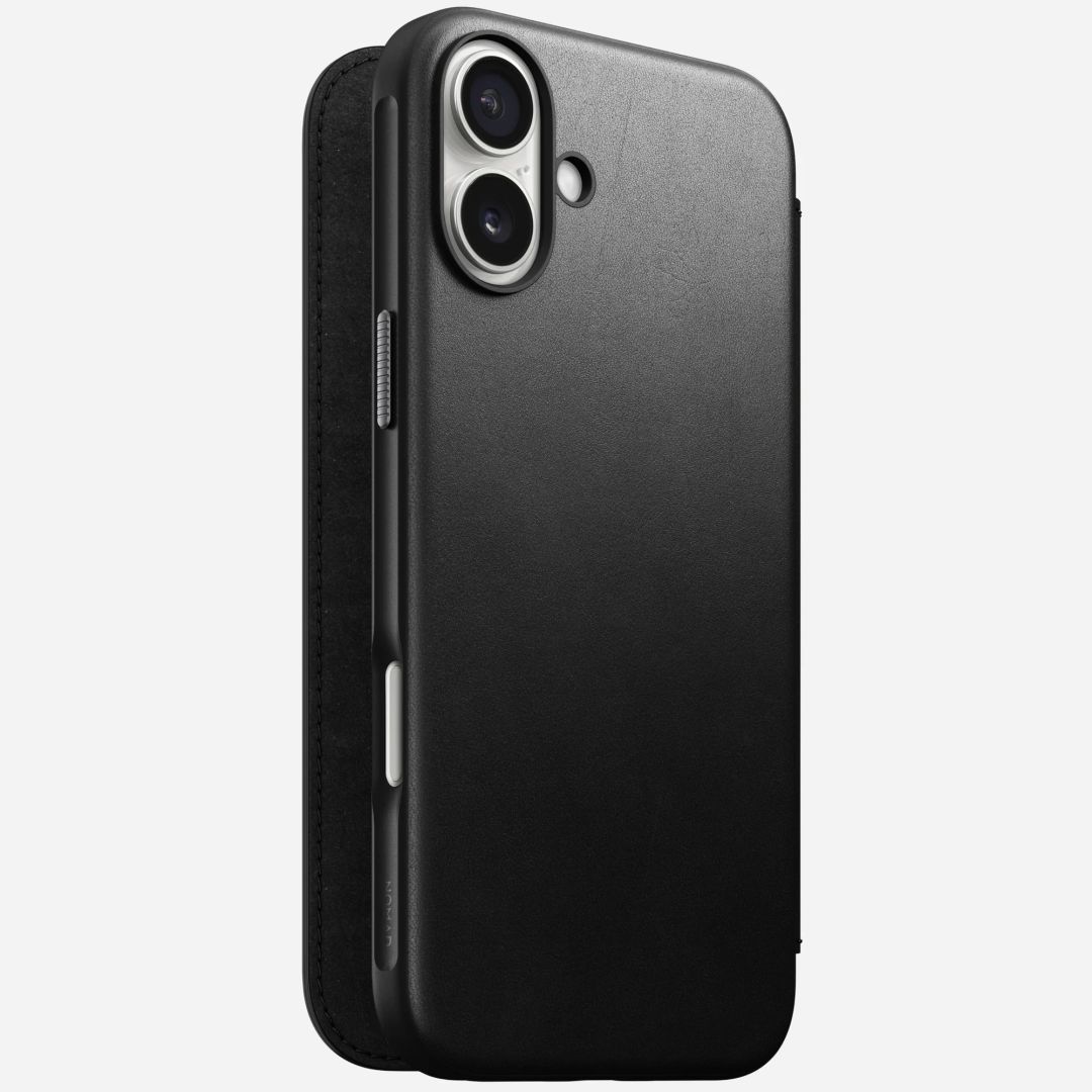 Nomad Modern Leather Folio case for iPhone 16 Plus Black Nomad Modern Leather Folio case for iPhone 16 Plus Black