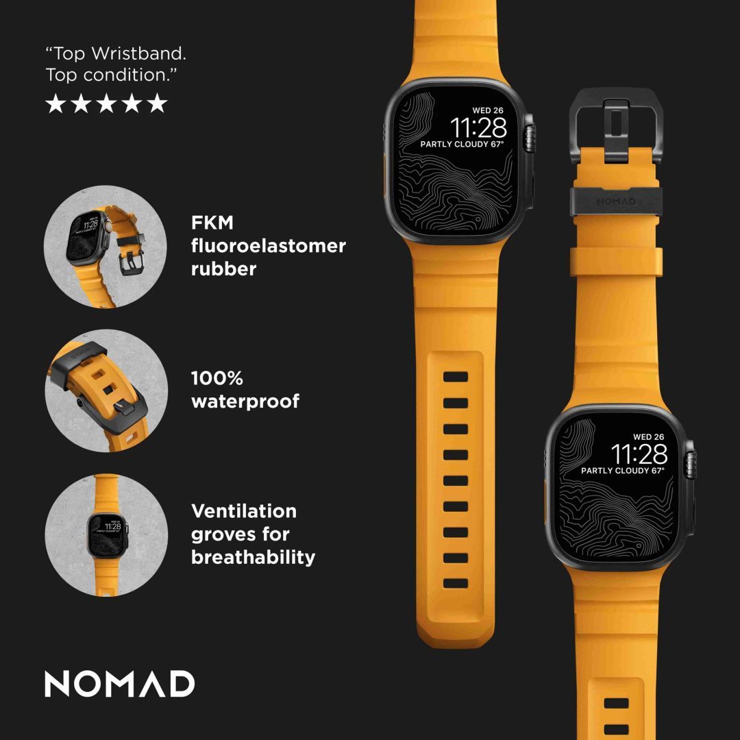 Nomad Rocky Point Band for AW 49/45/44/42mm Black/Sol Nomad Rocky Point Band for AW 49/45/44/42mm Black/Sol