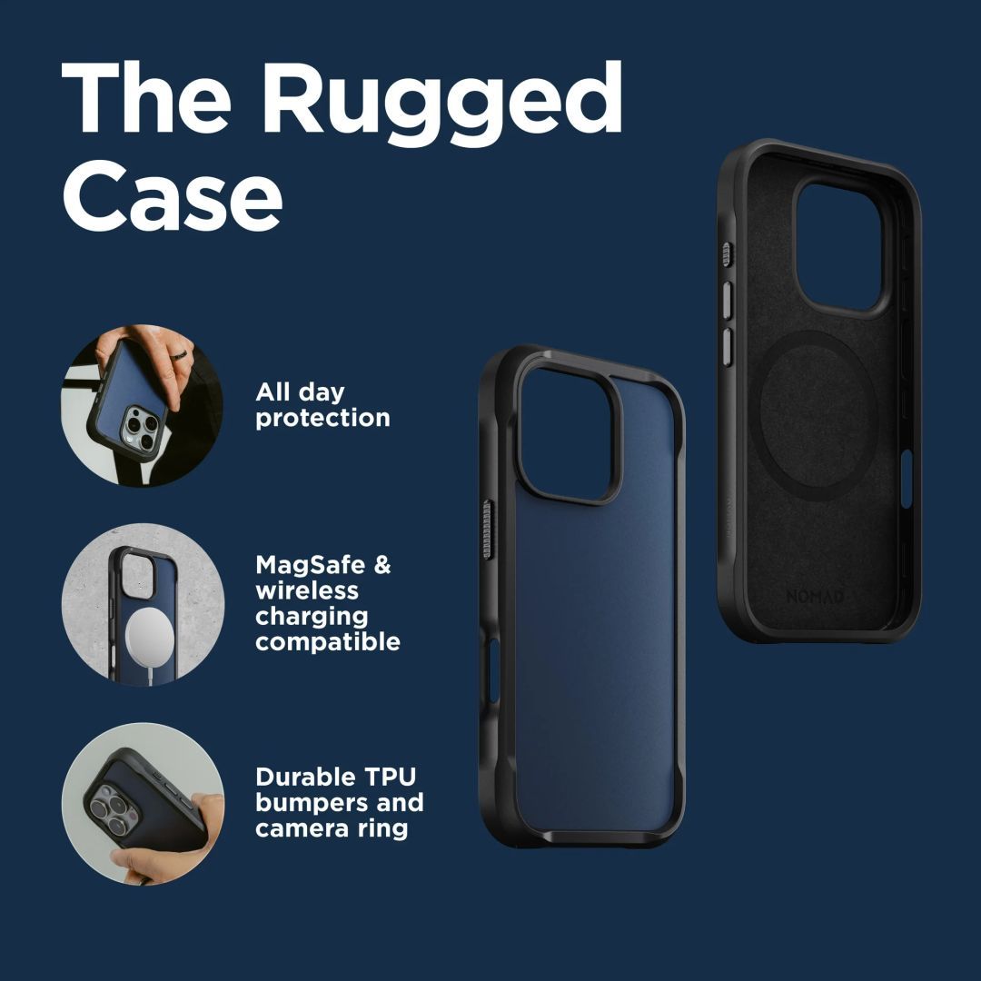 Nomad Rugged case for iPhone 16 Pro Atlantic Blue Nomad Rugged case for iPhone 16 Pro Atlantic Blue