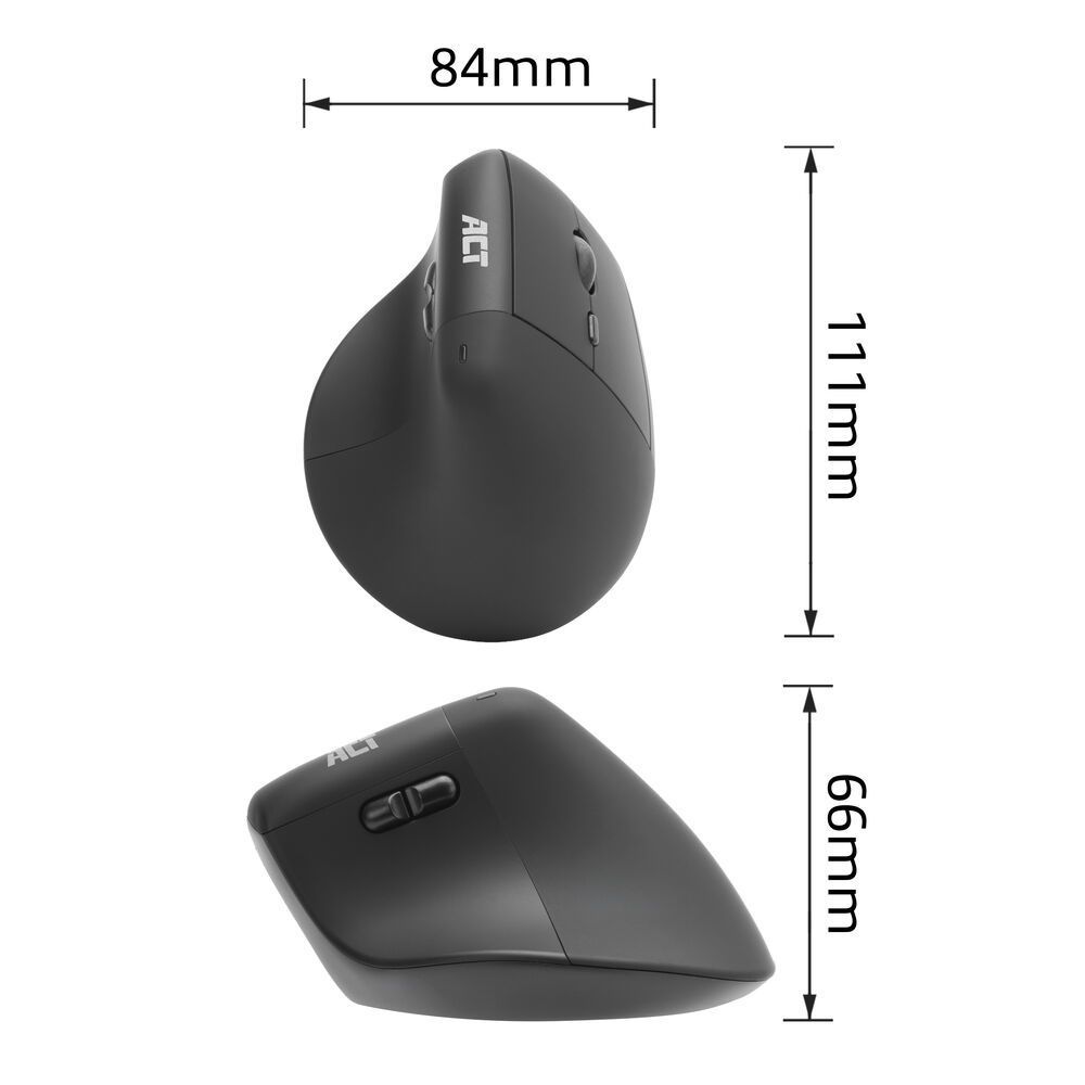 ACT AC5102 Wireless Ergonomic Mouse Black ACT AC5102 Wireless Ergonomic Mouse Black