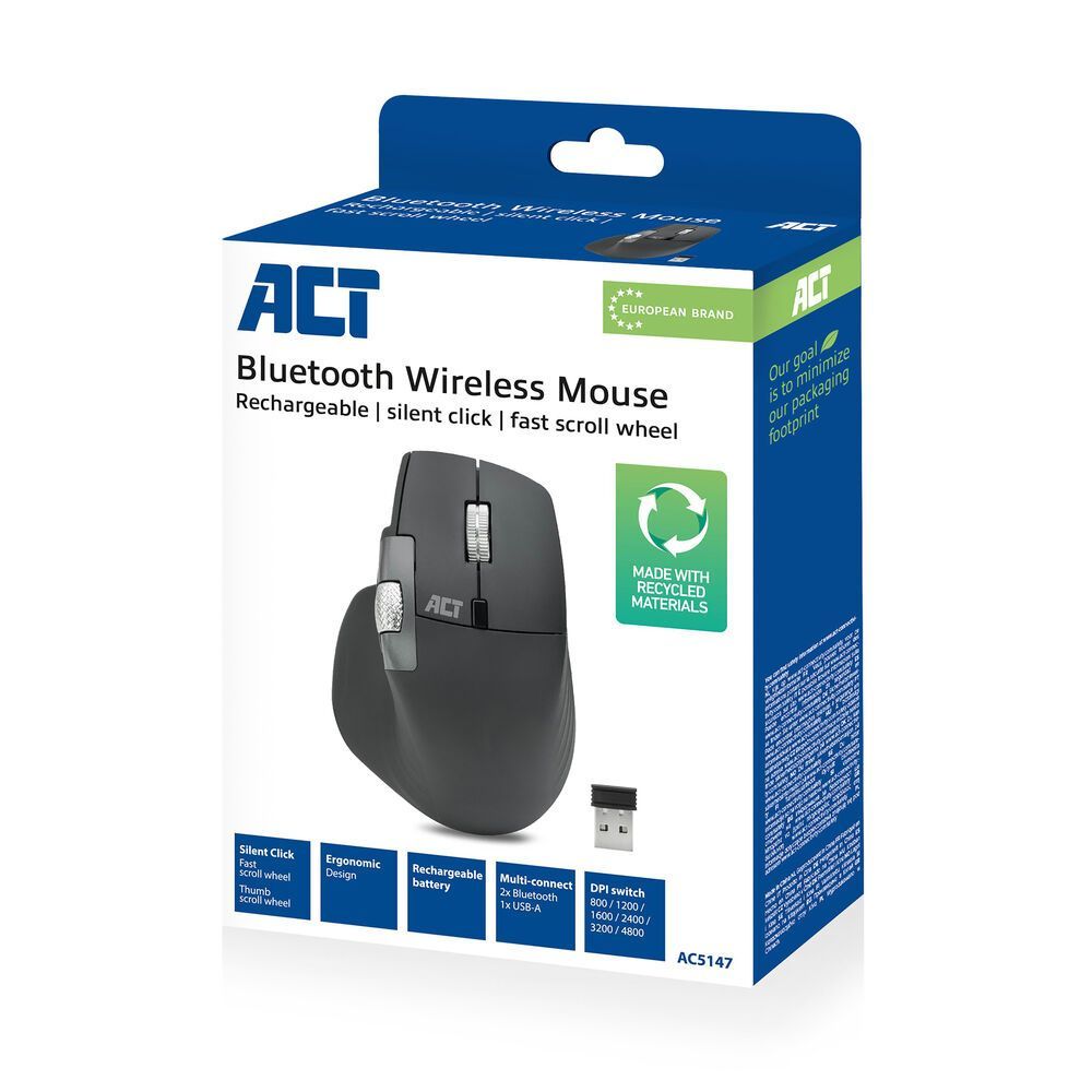 ACT AC5147 Wireless Bluetooth Mouse Black ACT AC5147 Wireless Bluetooth Mouse Black