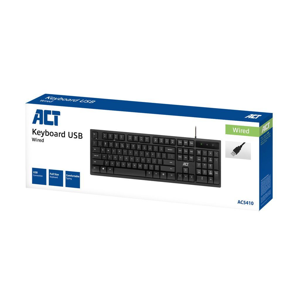 ACT AC5410 USB Keyboard Black US ACT AC5410 USB Keyboard Black US