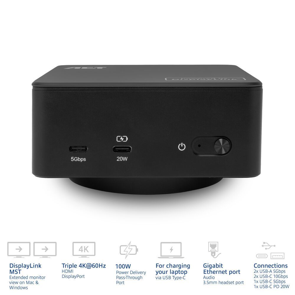 ACT AC7148 Universal USB-C Docking Station 4K ACT AC7148 Universal USB-C Docking Station 4K