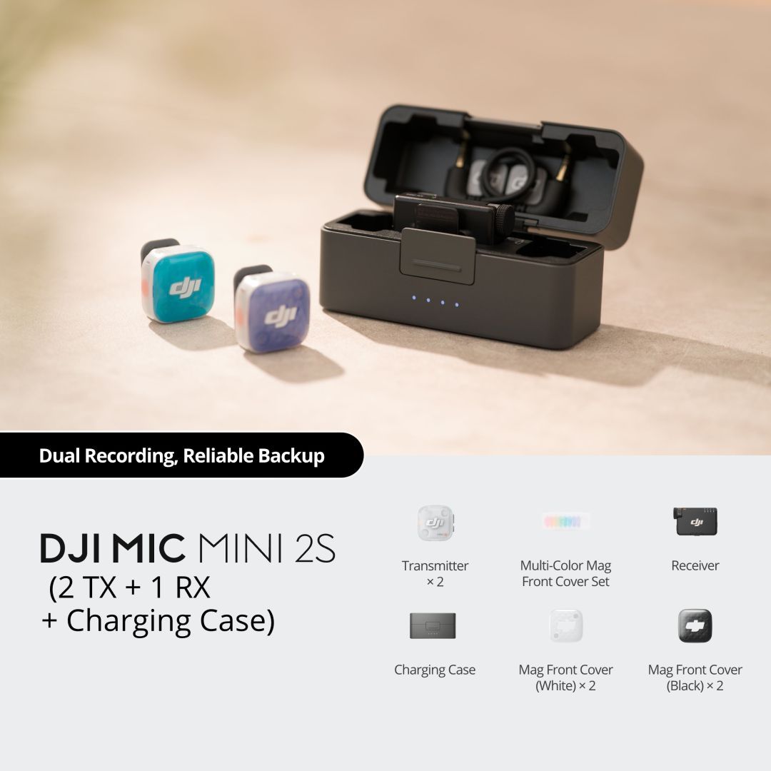 DJI Mic Mini 2S mikrofon (2 TX + 1 RX + Charging Case) DJI Mic Mini 2S mikrofon (2 TX + 1 RX + Charging Case)