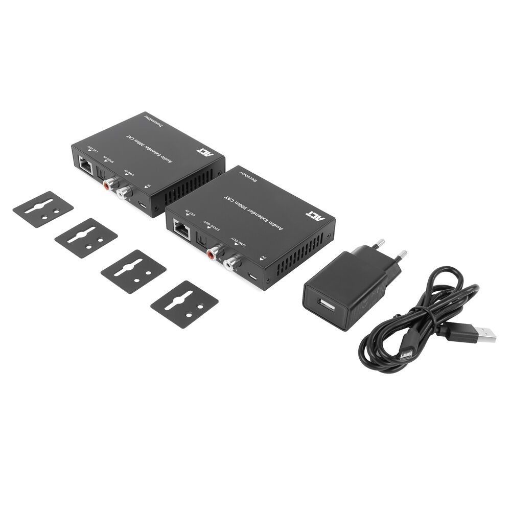ACT AC7710 Digital or analog audio extender set over CAT5e/6