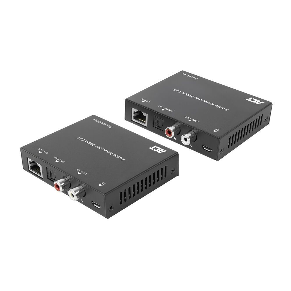 ACT AC7710 Digital or analog audio extender set over CAT5e/6