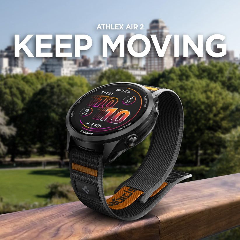 Spigen Athlex Air Active Band for Garmin Quick Release 22mm Black/Orange Spigen Athlex Air Active Band for Garmin Quick Release 22mm Black/Orange