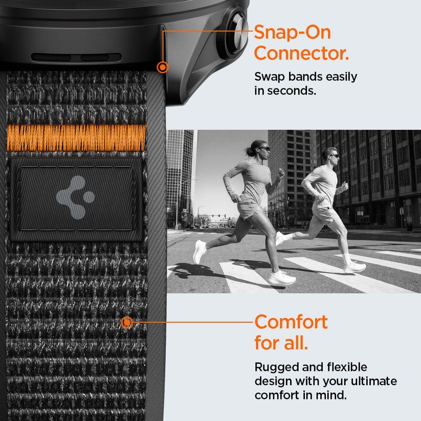 Spigen Athlex Air Active Band for Garmin Quick Release 22mm Black/Orange Spigen Athlex Air Active Band for Garmin Quick Release 22mm Black/Orange