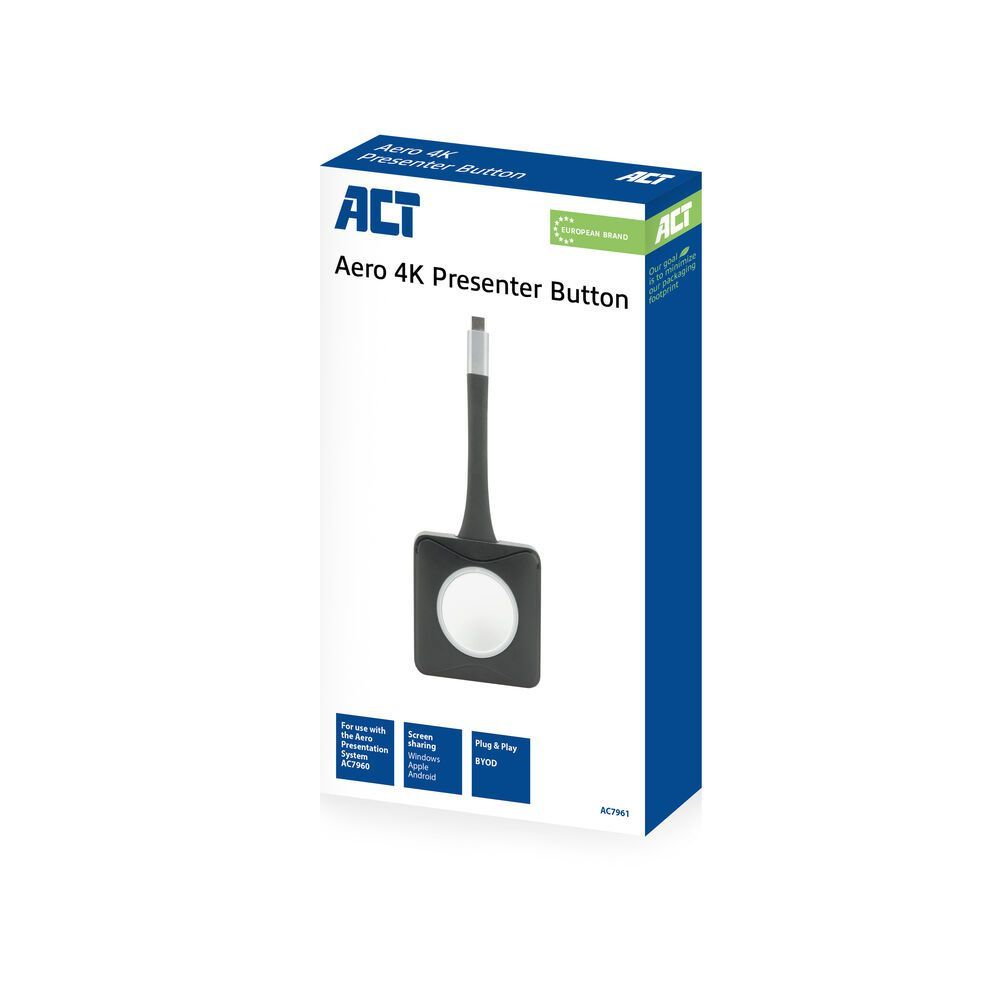 ACT AC7961 Aero 4K Presenter Button ACT AC7961 Aero 4K Presenter Button