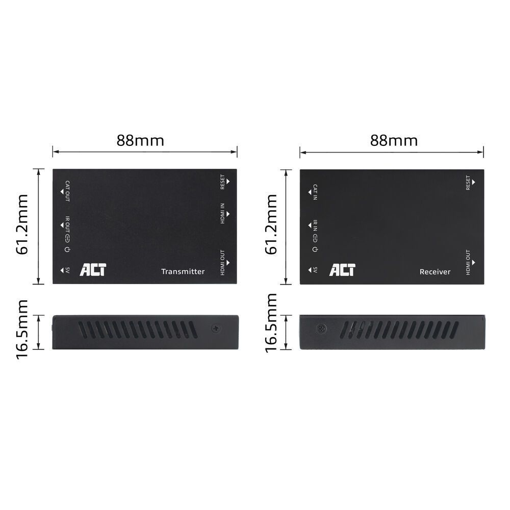 ACT AC7852 HDMI over IP Extender Set via CAT5e and up 150 meters