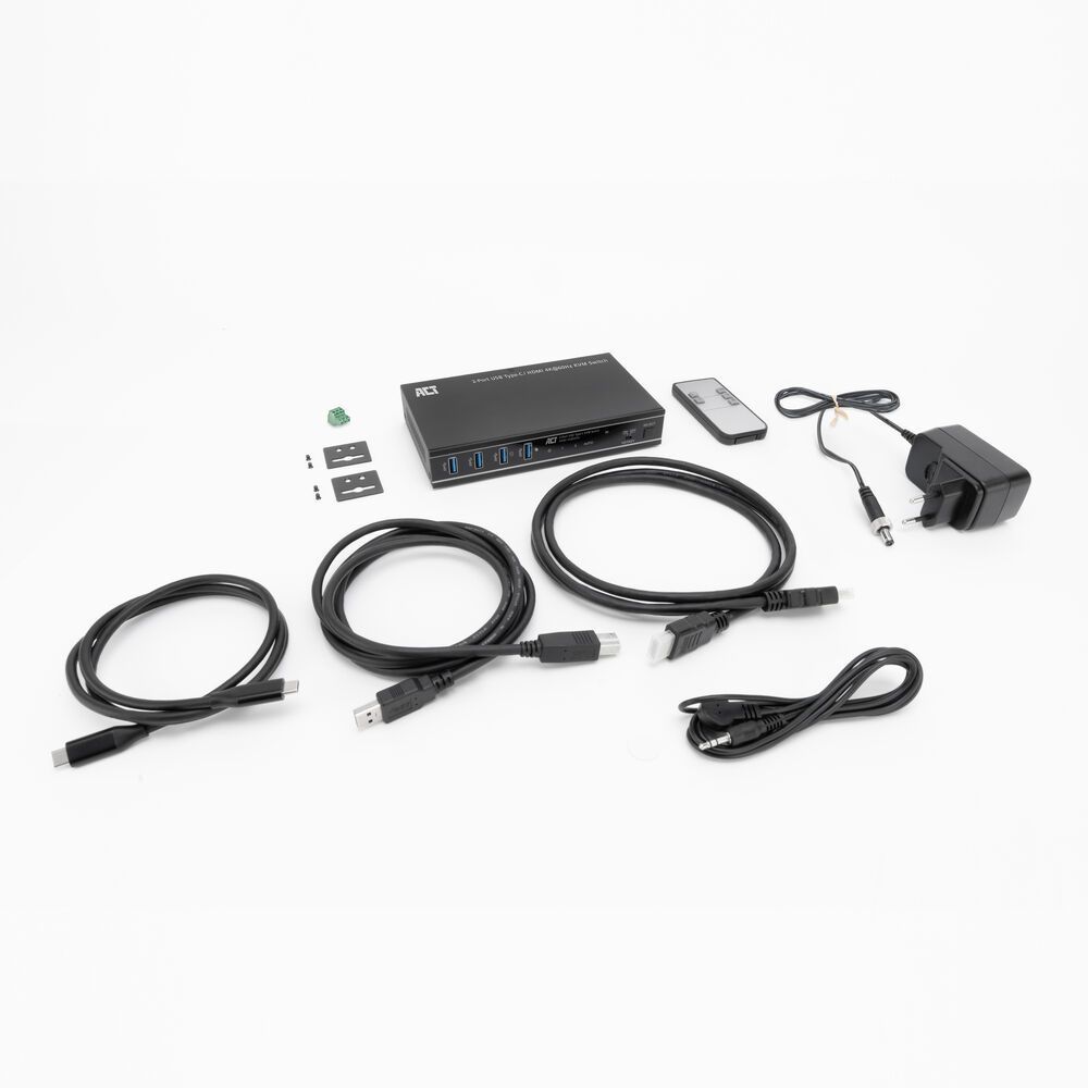 ACT AC7922 2-Port USB-C/HDMI 4K@60Hz KVM switch