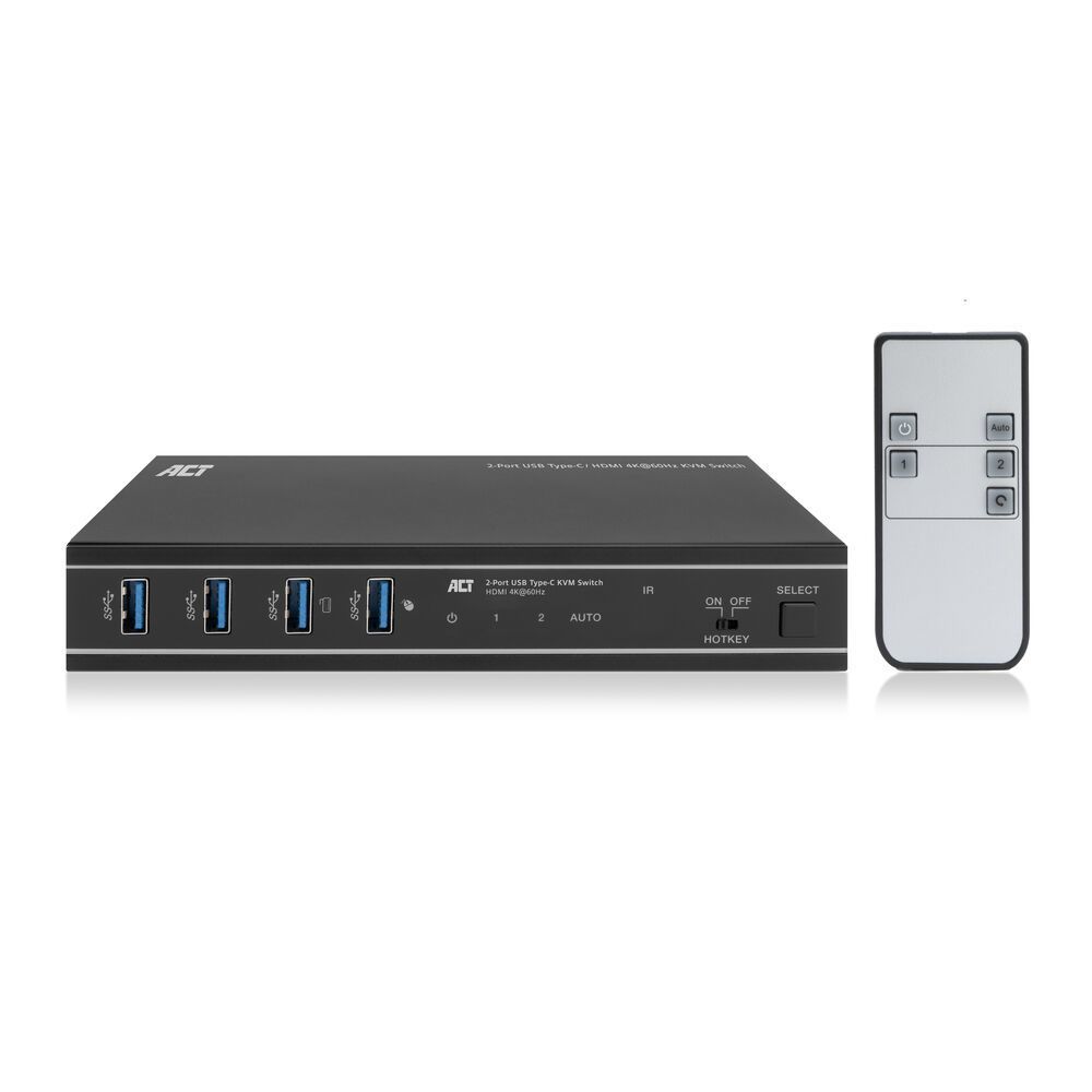 ACT AC7922 2-Port USB-C/HDMI 4K@60Hz KVM switch