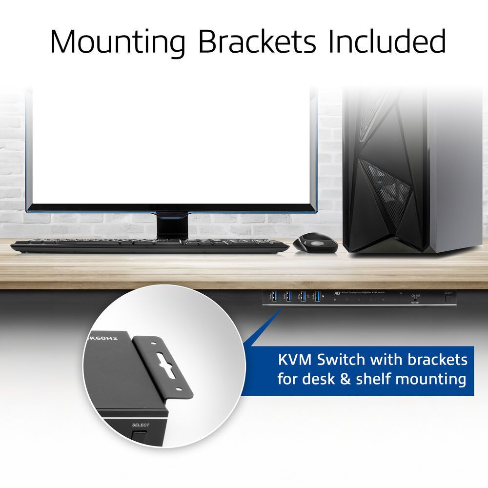 ACT AC7934 4-Port DisplayPort 4K@60Hz KVM switch