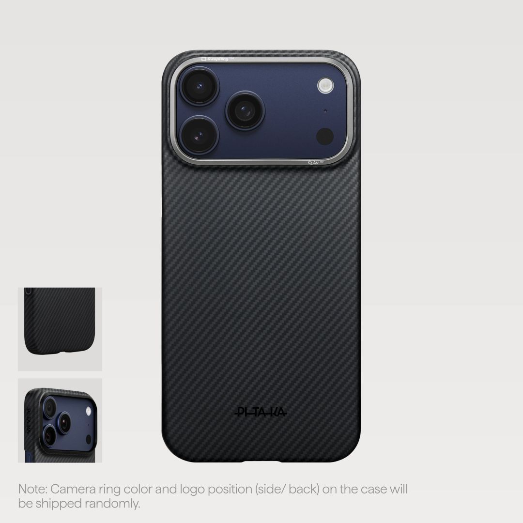 Pitaka Edge Case for iPhone 17 Pro Max Black/Grey Twill Pitaka Edge Case for iPhone 17 Pro Max Black/Grey Twill