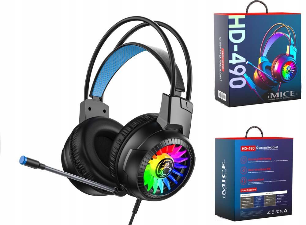 iMICE HD490 7.1 Gaming RGB Headset Black iMICE HD490 7.1 Gaming RGB Headset Black
