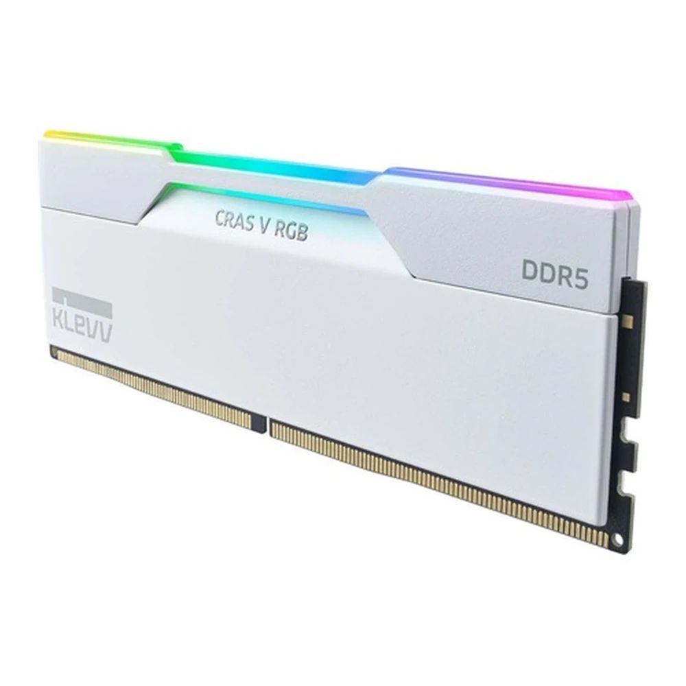 Klevv 64GB DDR5 6400MHz Kit(2x32GB) Cras V RGB Brilliant White Klevv 64GB DDR5 6400MHz Kit(2x32GB) Cras V RGB Brilliant White