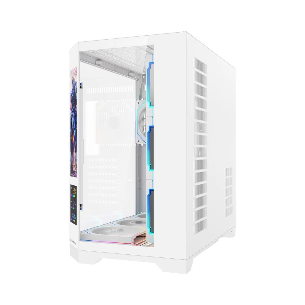 Rampage NOVA V2 RGB Tempered Glass White