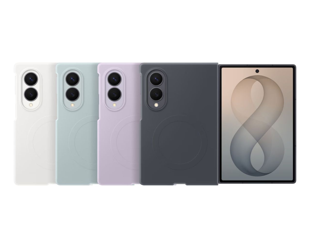 Samsung Smartphone Silicon Magnet Case for Galaxy Z Fold 8 Black Samsung Smartphone Silicon Magnet Case for Galaxy Z Fold 8 Black