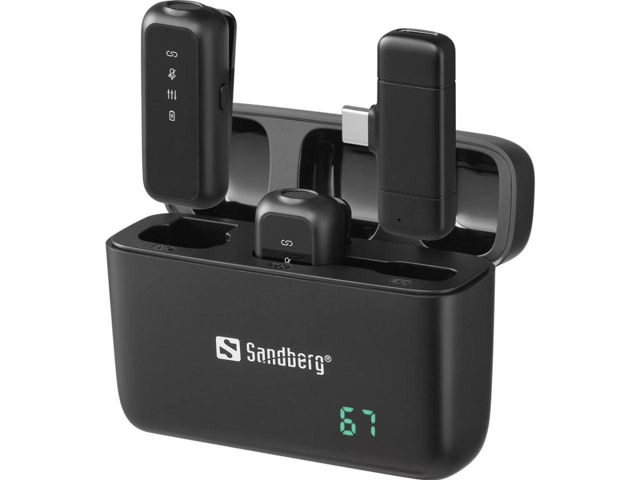 Sandberg Streamer USB-C Wireless Mic x2 Sandberg Streamer USB-C Wireless Mic x2