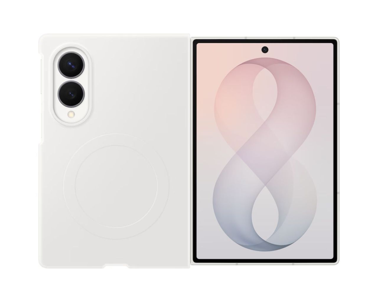 Samsung Smartphone Silicon Magnet Case for Galaxy Z Fold 8 White Samsung Smartphone Silicon Magnet Case for Galaxy Z Fold 8 White