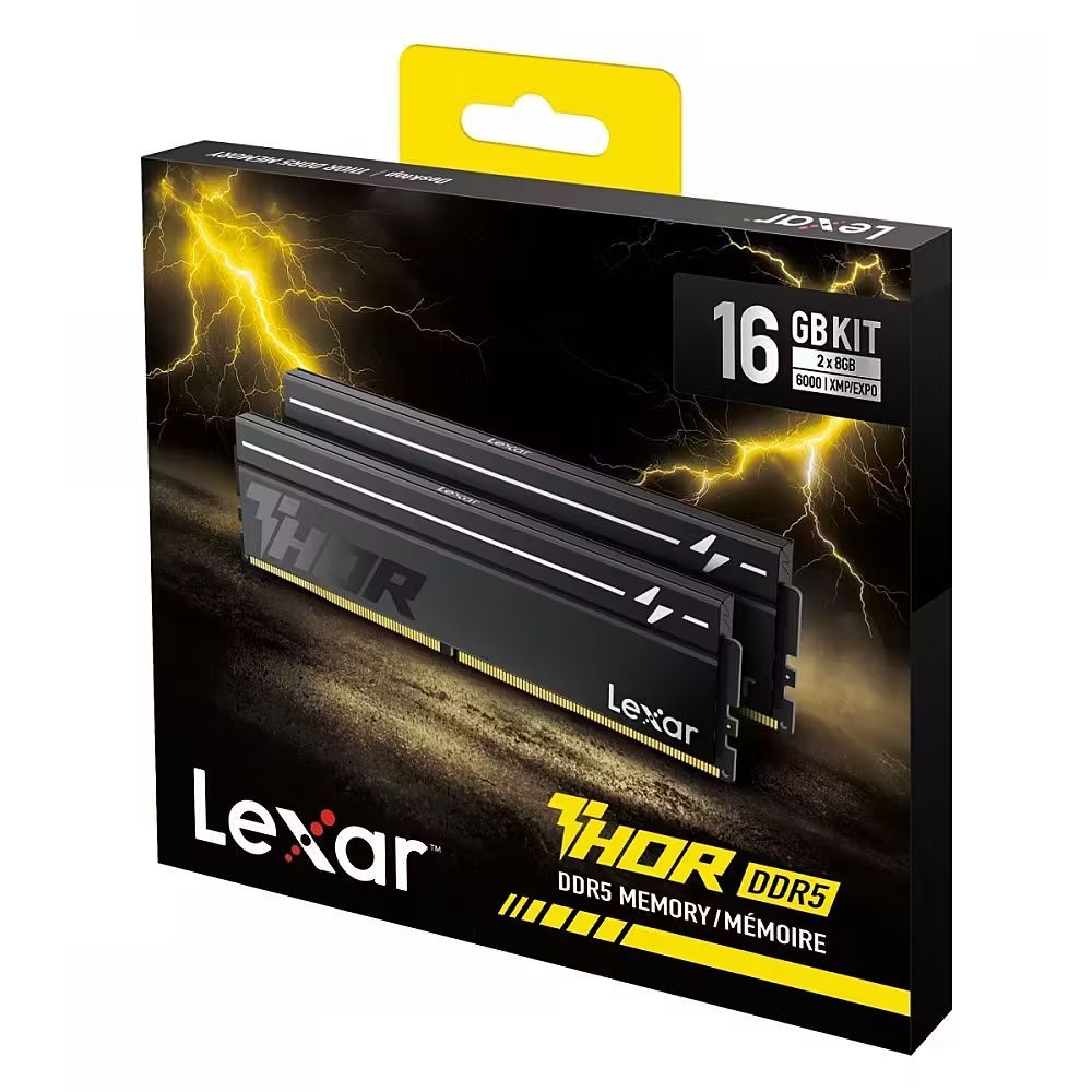 Lexar 16GB DDR5 6000MHz Kit(2x8GB) Thor Black