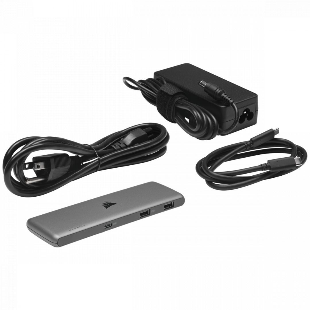Corsair USB100 7-Port USB-C/USB-A Expansion Hub Grey Corsair USB100 7-Port USB-C/USB-A Expansion Hub Grey