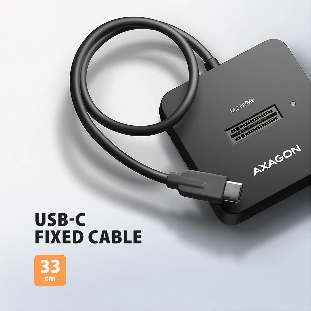 AXAGON ADSA-M2C11L USB-C 10Gbps docking station for M.2 NVMe SSD AXAGON ADSA-M2C11L USB-C 10Gbps docking station for M.2 NVMe SSD