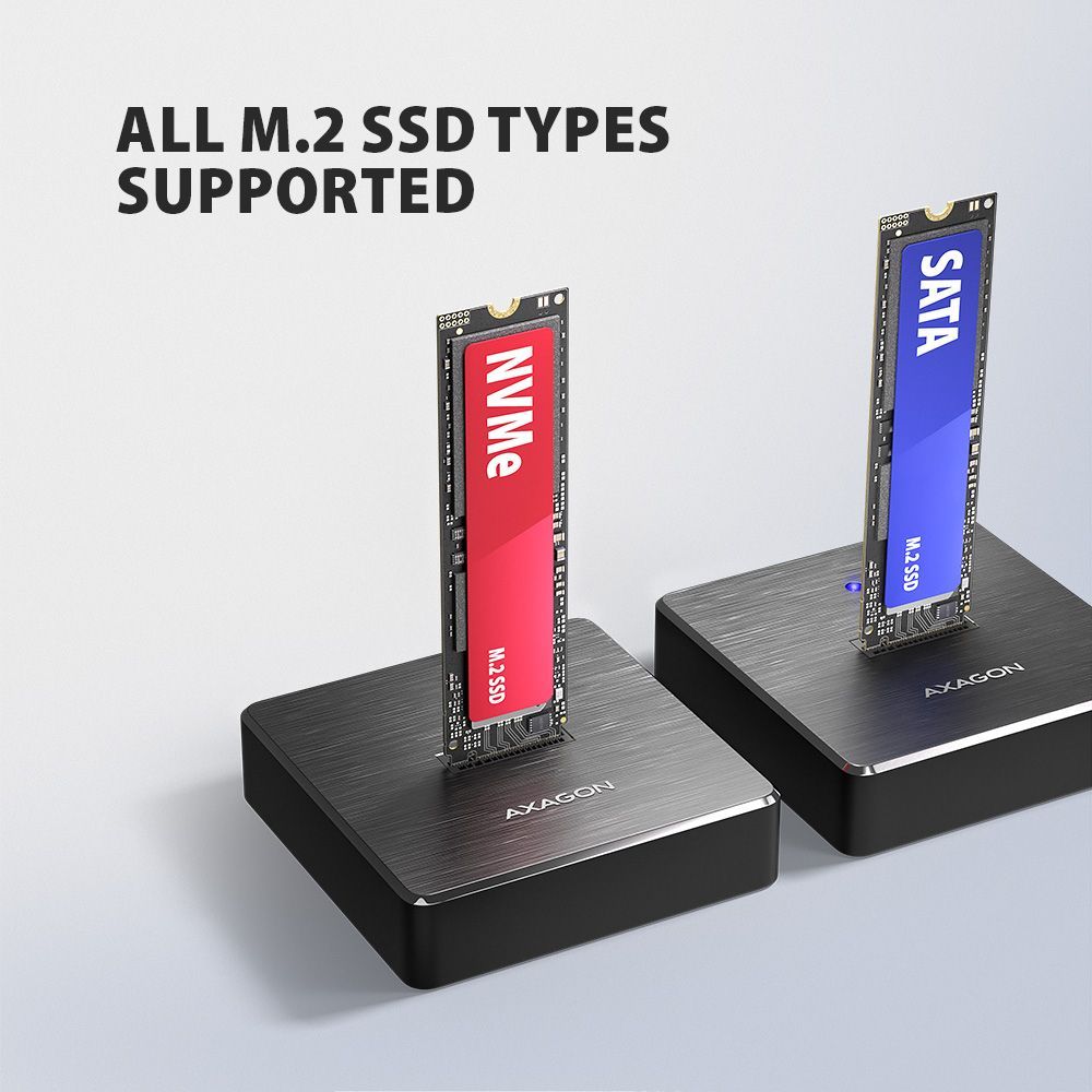 AXAGON ADSA-M2C11 USB-C 10Gbps docking station for M.2 NVMe / SATA SSD AXAGON ADSA-M2C11 USB-C 10Gbps docking station for M.2 NVMe / SATA SSD