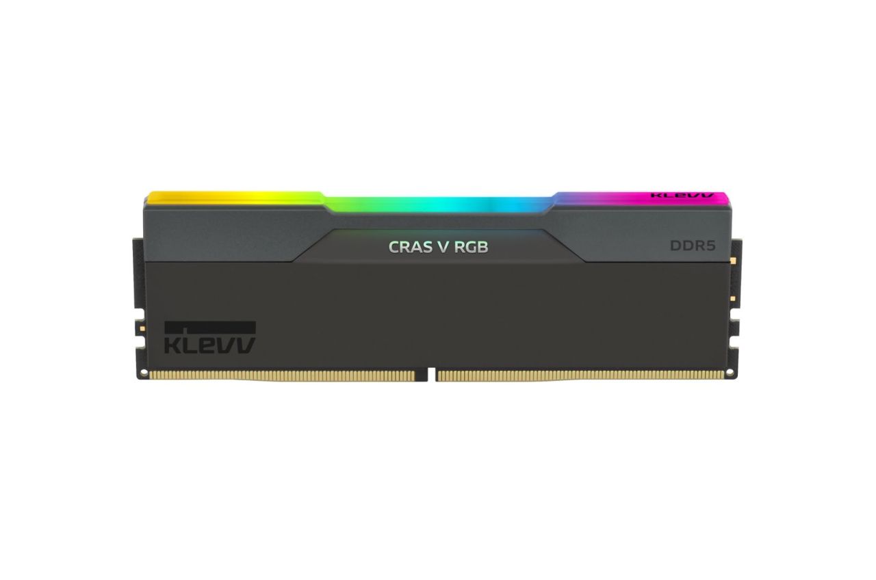 Klevv 32GB DDR5 6000MHz Kit(2x16GB) Cras V RGB Obsidian Black Klevv 32GB DDR5 6000MHz Kit(2x16GB) Cras V RGB Obsidian Black
