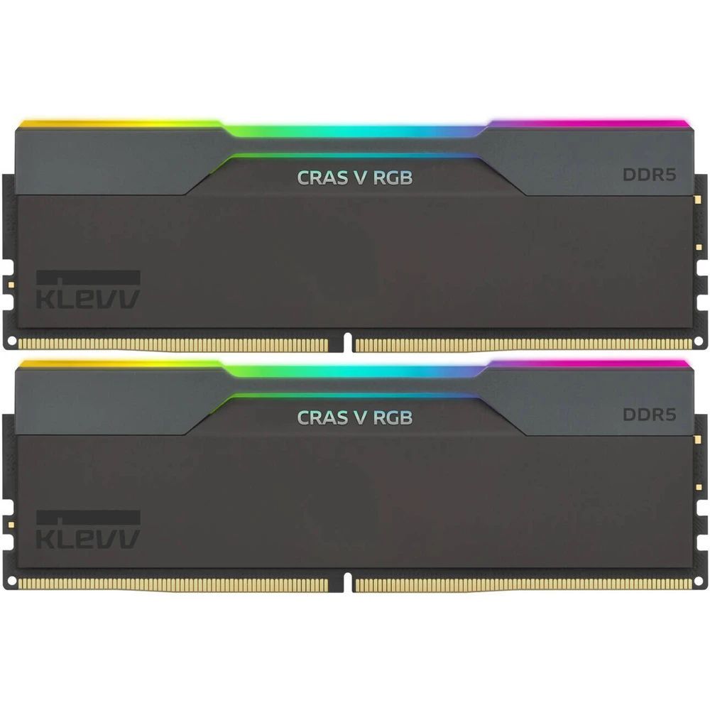Klevv 32GB DDR5 6000MHz Kit(2x16GB) Cras V RGB Obsidian Black Klevv 32GB DDR5 6000MHz Kit(2x16GB) Cras V RGB Obsidian Black