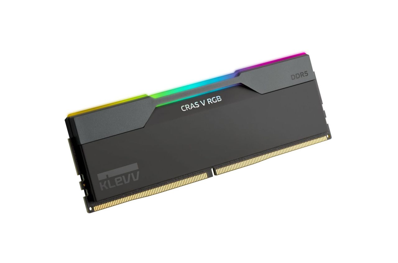 Klevv 32GB DDR5 6400MHz Kit(2x16GB) Cras V RGB Obsidian Black Klevv 32GB DDR5 6400MHz Kit(2x16GB) Cras V RGB Obsidian Black