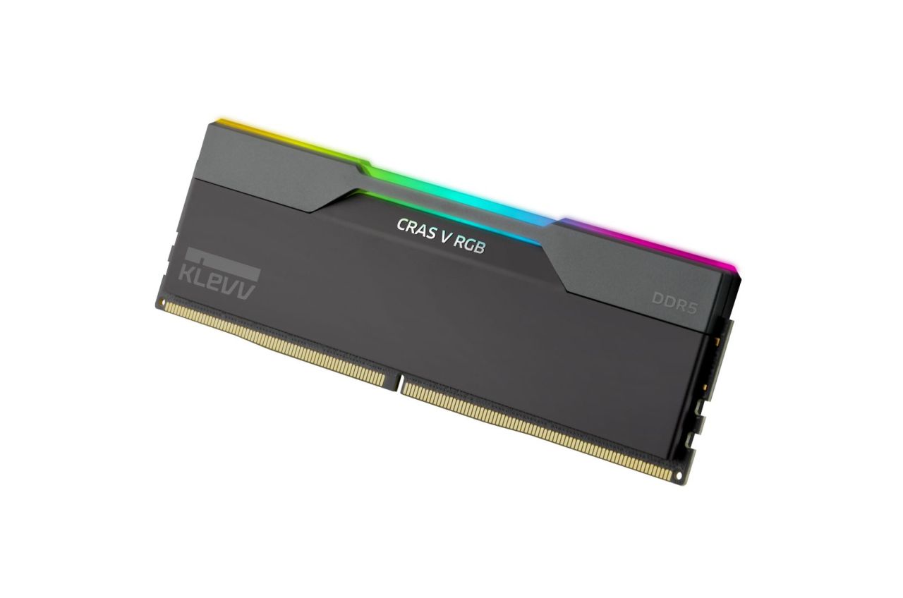 Klevv 32GB DDR5 6400MHz Kit(2x16GB) Cras V RGB Obsidian Black Klevv 32GB DDR5 6400MHz Kit(2x16GB) Cras V RGB Obsidian Black