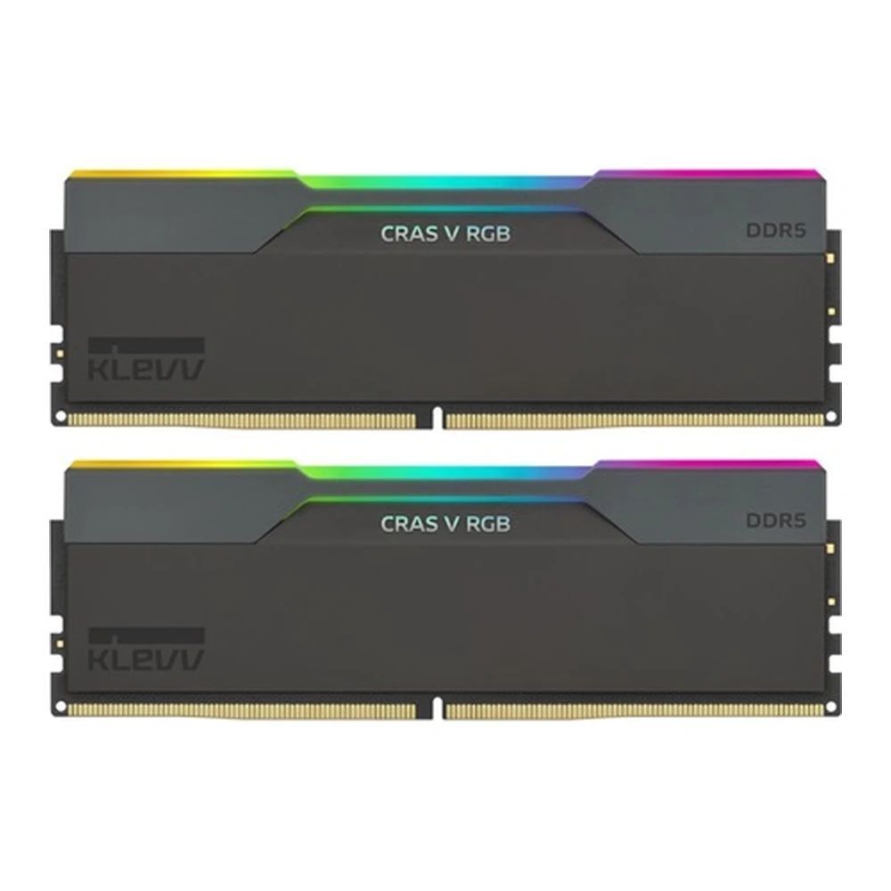 Klevv 32GB DDR5 6000MHz Kit(2x16GB) Cras V RGB Obsidian Black Klevv 32GB DDR5 6000MHz Kit(2x16GB) Cras V RGB Obsidian Black