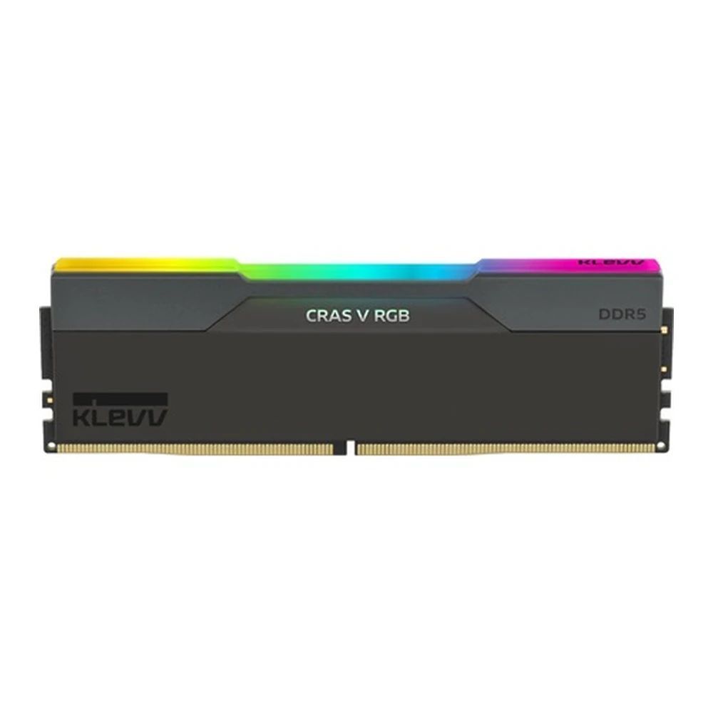 Klevv 32GB DDR5 6000MHz Kit(2x16GB) Cras V RGB Obsidian Black Klevv 32GB DDR5 6000MHz Kit(2x16GB) Cras V RGB Obsidian Black