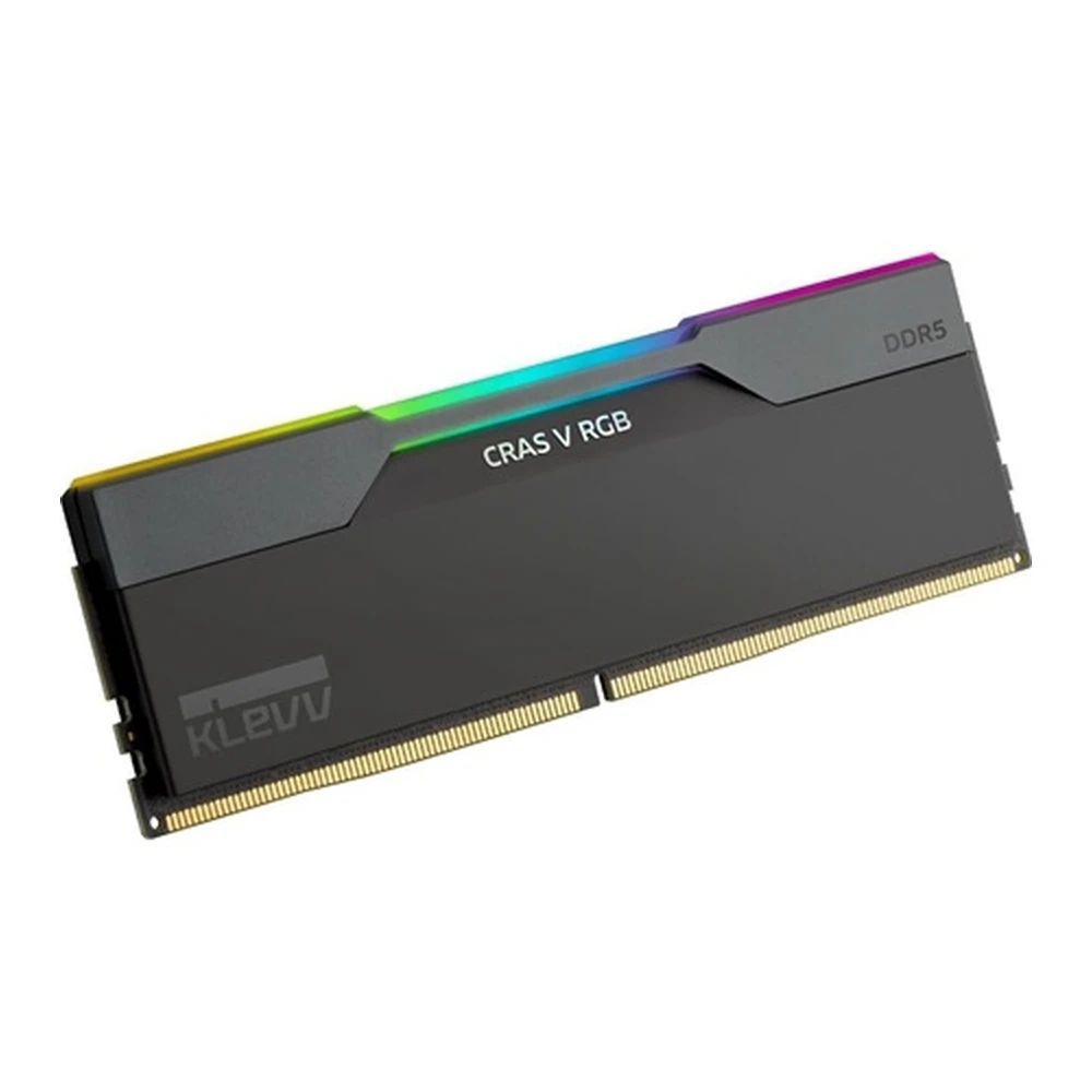 Klevv 32GB DDR5 6000MHz Kit(2x16GB) Cras V RGB Obsidian Black Klevv 32GB DDR5 6000MHz Kit(2x16GB) Cras V RGB Obsidian Black