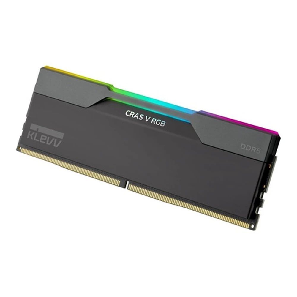 Klevv 32GB DDR5 6000MHz Kit(2x16GB) Cras V RGB Obsidian Black Klevv 32GB DDR5 6000MHz Kit(2x16GB) Cras V RGB Obsidian Black
