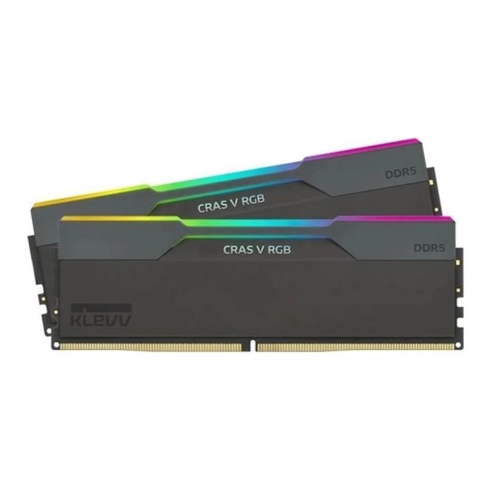 Klevv 32GB DDR5 6000MHz Kit(2x16GB) Cras V RGB Obsidian Black Klevv 32GB DDR5 6000MHz Kit(2x16GB) Cras V RGB Obsidian Black