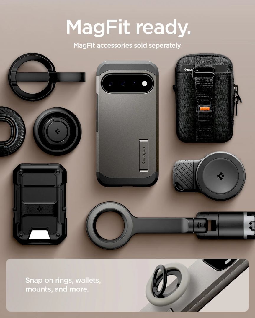 Spigen Tough Armor MagSafe case for Google Pixel 11 Gunmetal Spigen Tough Armor MagSafe case for Google Pixel 11 Gunmetal