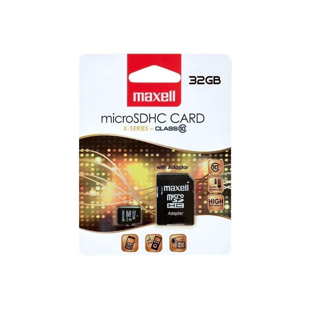 Maxell 32GB microSDHC CL10 + adapterrel Maxell 32GB microSDHC CL10 + adapterrel